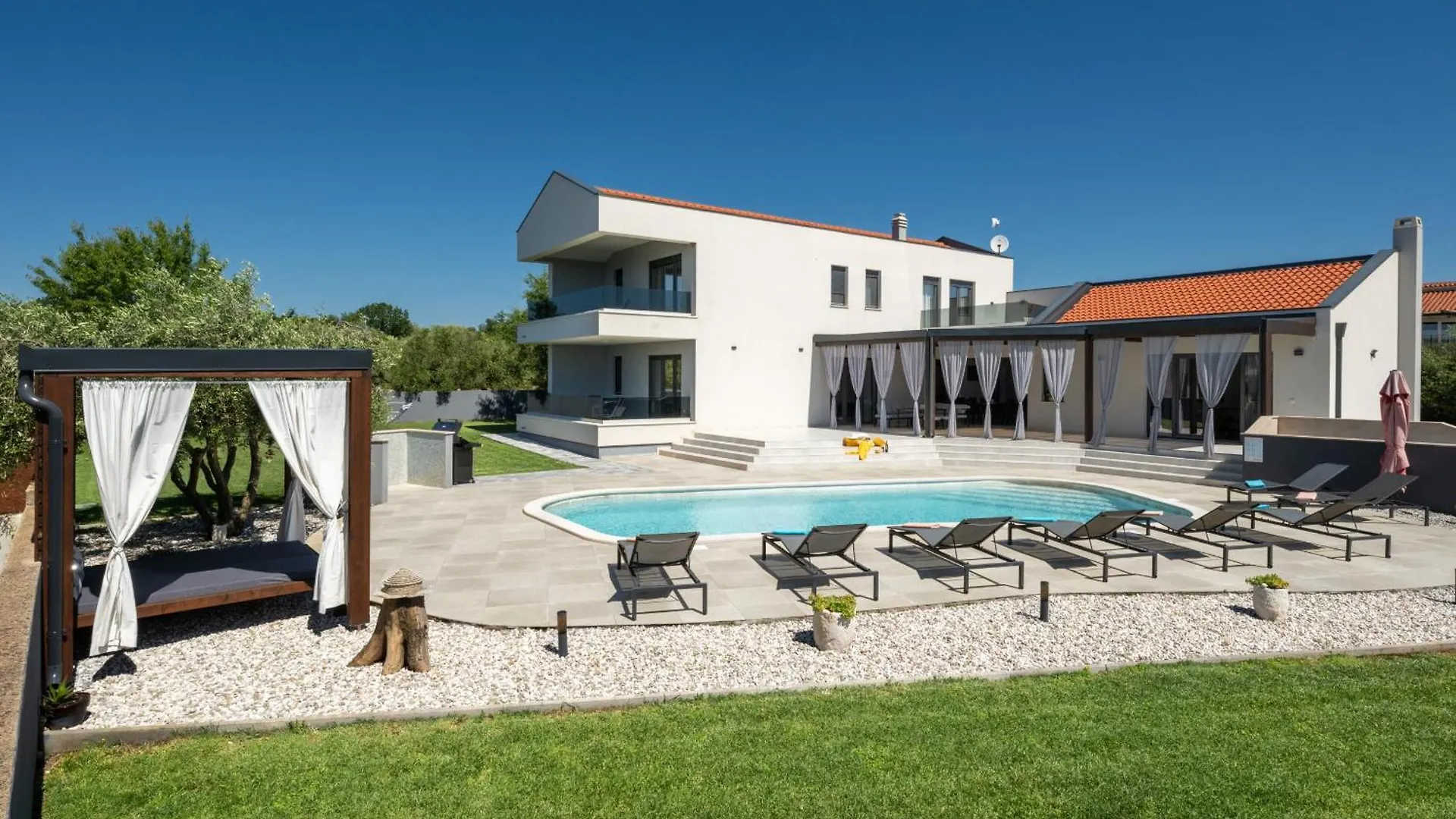 Villa Posidonia Near Pula With Sea View And Surrounded By Olive Trees Krnica Kroatien